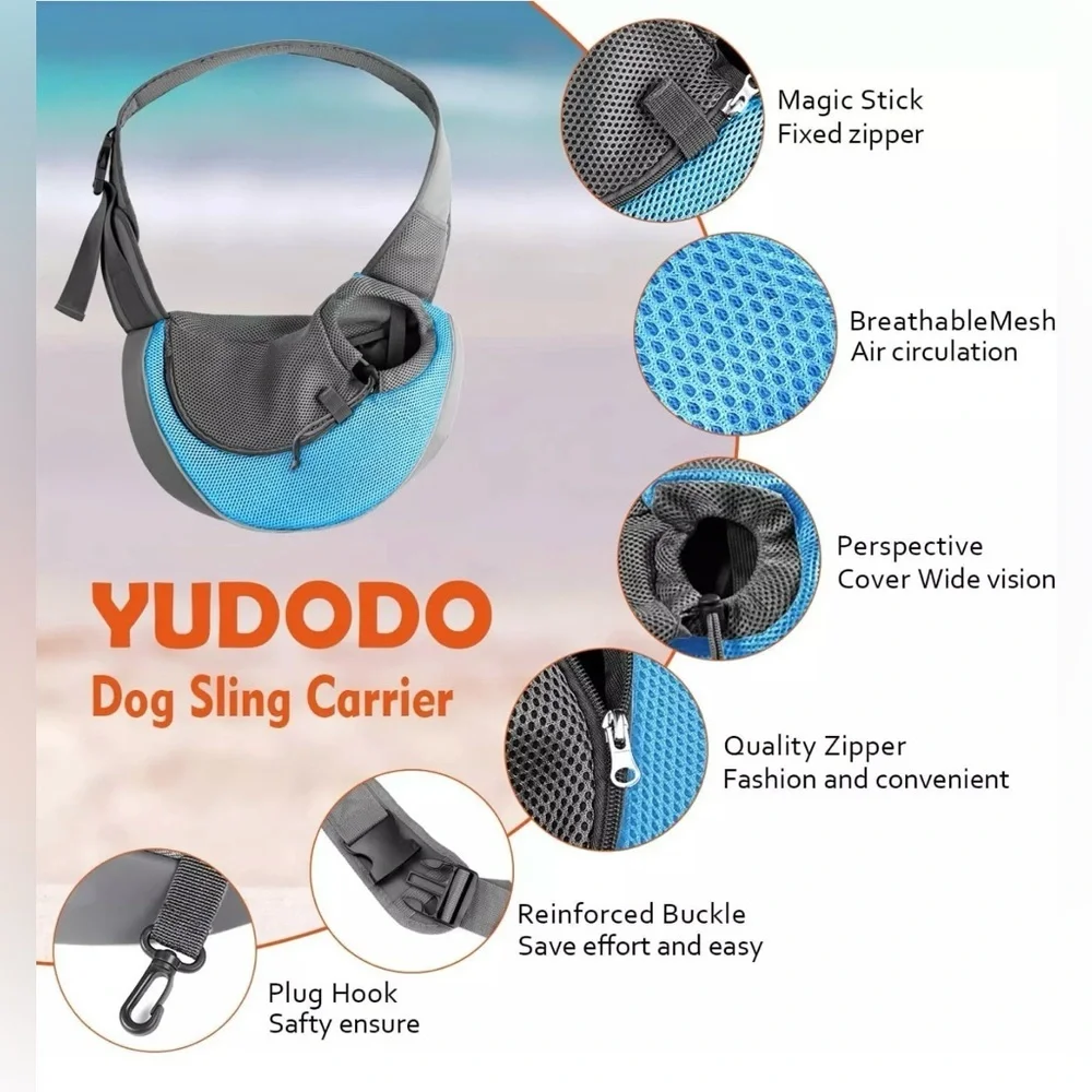 😍 YUDODO Pet Sling Carrier | Sz Medium | Sky Blue | Brand New